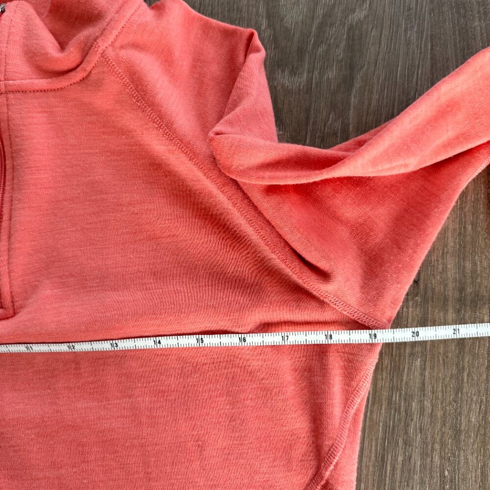 Smartwool Merino Base Layer 1/4 Zip - Orange / Size Large - Picture 6 of 10